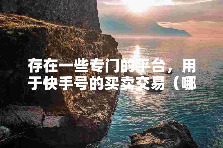 存在一些专门的平台，用于快手号的买卖交易（哪里能够进行快手号的转让）。