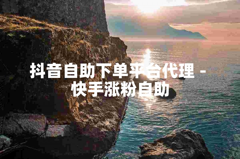 抖音自助下单平台代理 - 快手涨粉自助