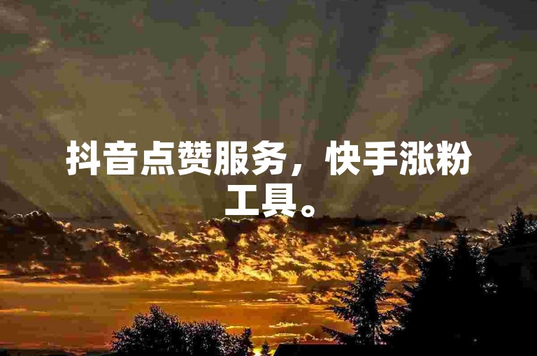 抖音点赞服务，快手涨粉工具。