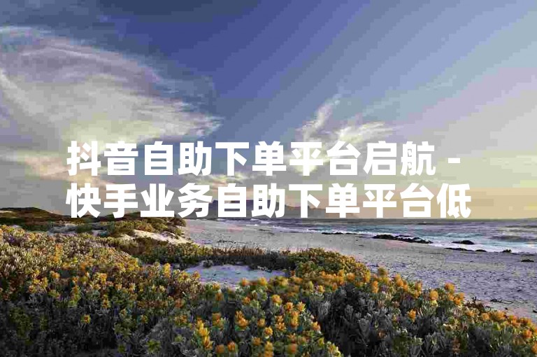 抖音自助下单平台启航 - 快手业务自助下单平台低价，提供便捷的服务。