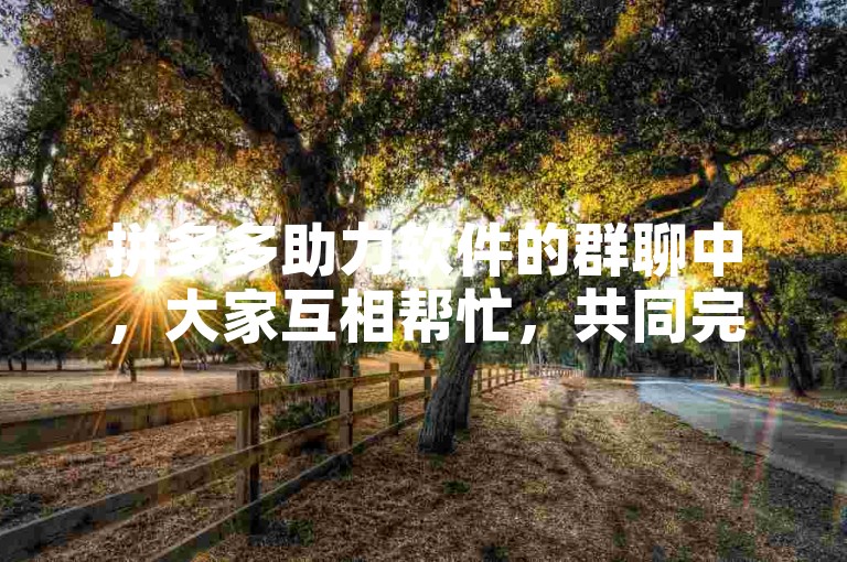 拼多多助力软件的群聊中，大家互相帮忙，共同完成助力任务。