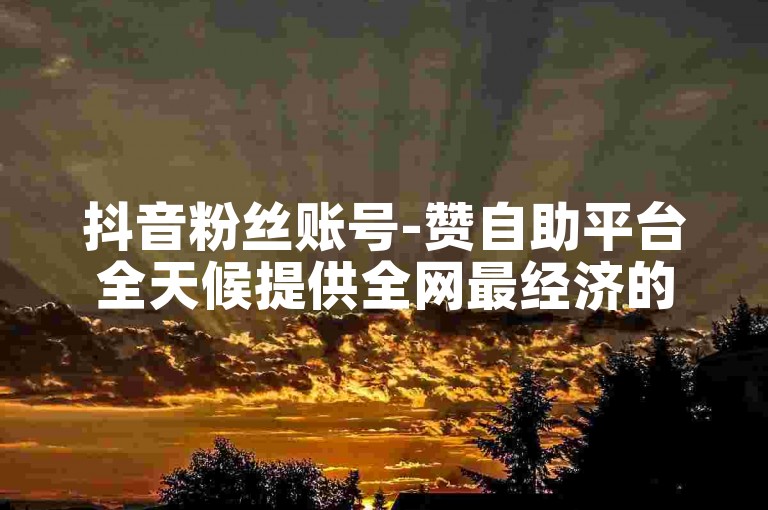 抖音粉丝账号-赞自助平台全天候提供全网最经济的服务。