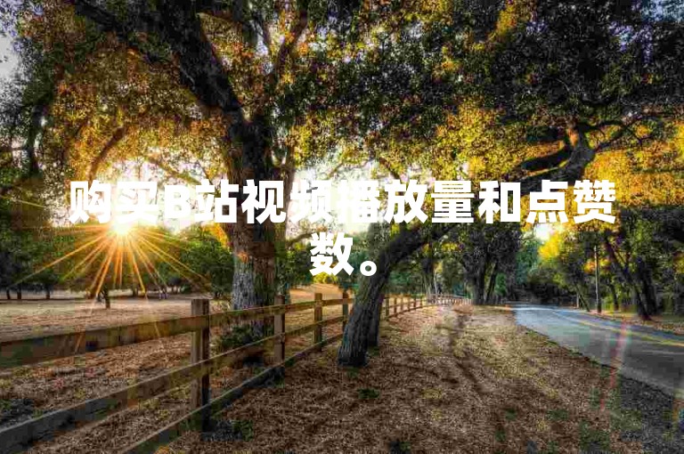 购买B站视频播放量和点赞数。