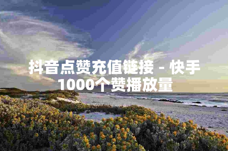 抖音点赞充值链接 - 快手1000个赞播放量