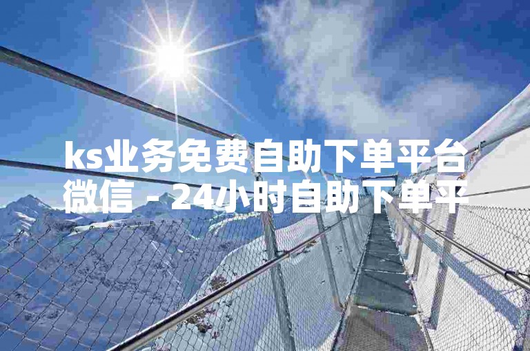 ks业务免费自助下单平台微信 - 24小时自助下单平台业务拼多多