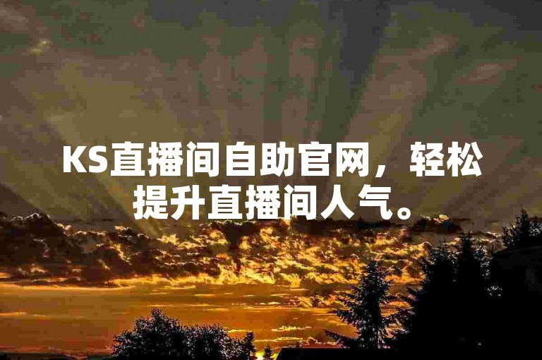KS直播间自助官网，轻松提升直播间人气。