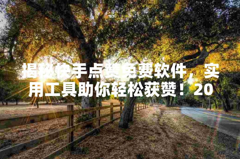 揭秘快手点赞免费软件，实用工具助你轻松获赞！2025必掌握技巧。
