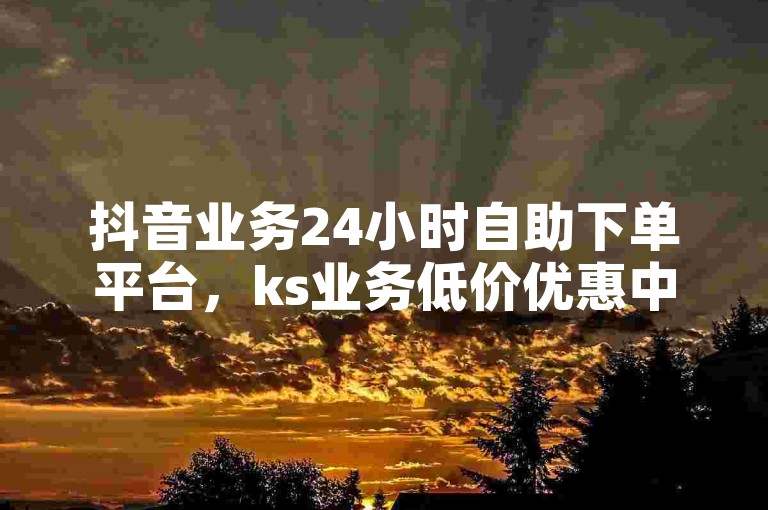 抖音业务24小时自助下单平台，ks业务低价优惠中。