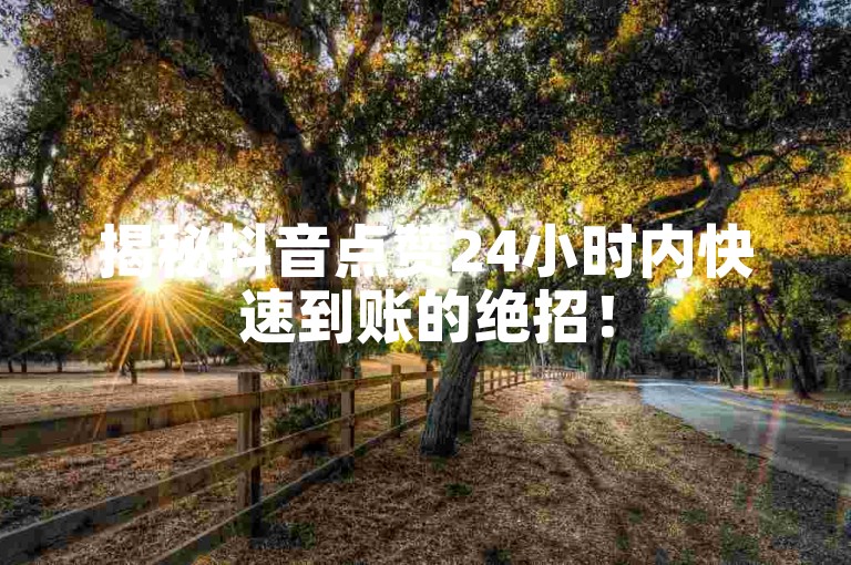 揭秘抖音点赞24小时内快速到账的绝招！