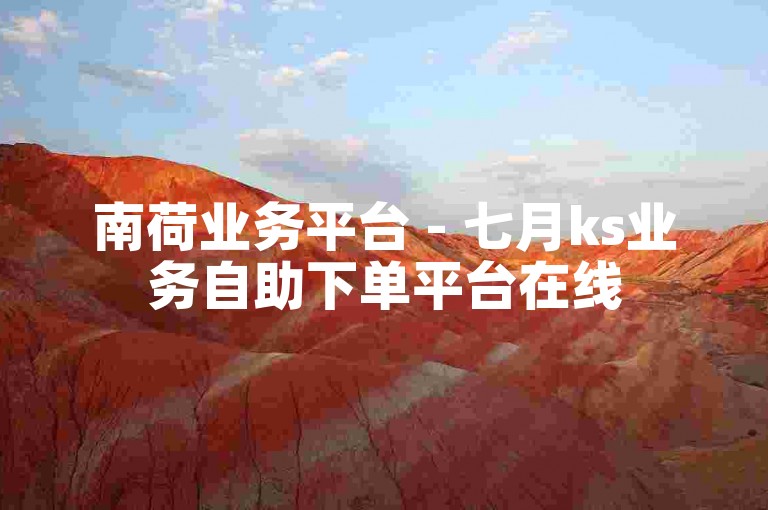 南荷业务平台 - 七月ks业务自助下单平台在线