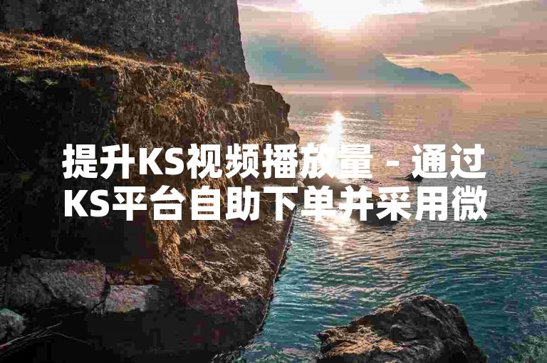 提升KS视频播放量 - 通过KS平台自助下单并采用微信支付方式。