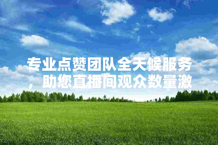 专业点赞团队全天候服务，助您直播间观众数量激增。