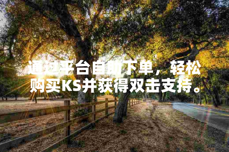 通过平台自助下单，轻松购买KS并获得双击支持。