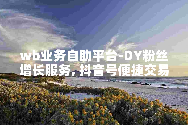 wb业务自助平台-DY粉丝增长服务, 抖音号便捷交易平台