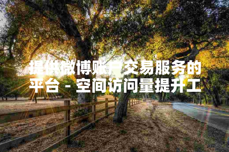 提供微博账户交易服务的平台 - 空间访问量提升工具。