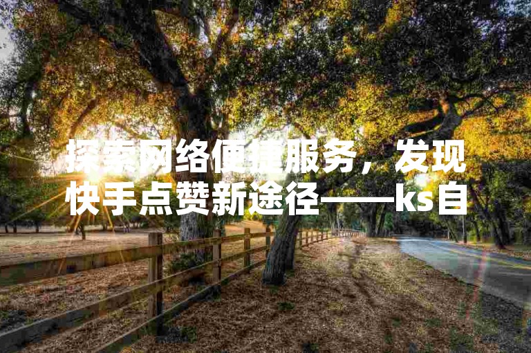 探索网络便捷服务，发现快手点赞新途径——ks自助下单平台。