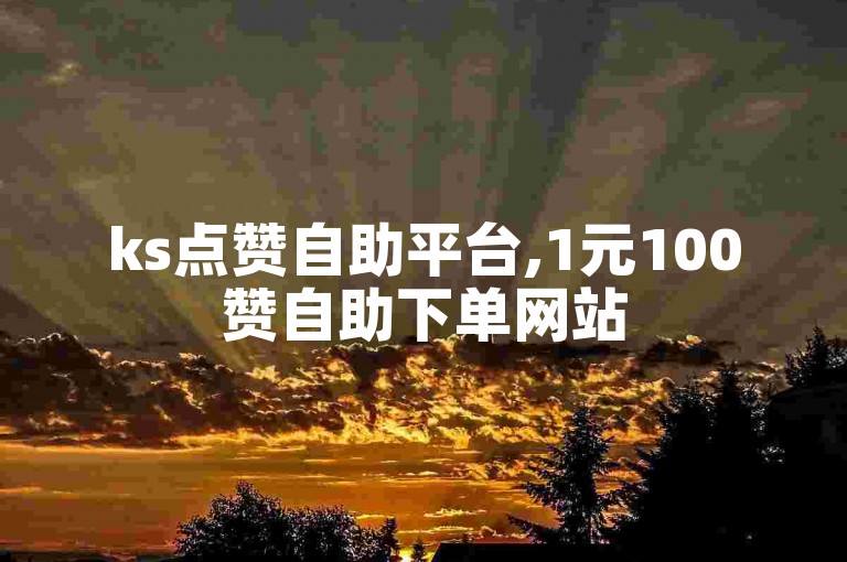 ks点赞自助平台,1元100赞自助下单网站