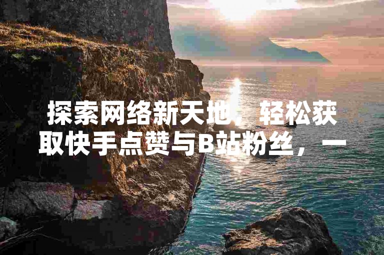 探索网络新天地，轻松获取快手点赞与B站粉丝，一键充值，快速提升影响力。