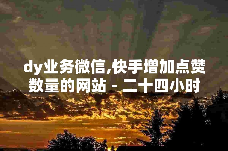 dy业务微信,快手增加点赞数量的网站 - 二十四小时自助下单商城 - 网红助手平台哪个好用