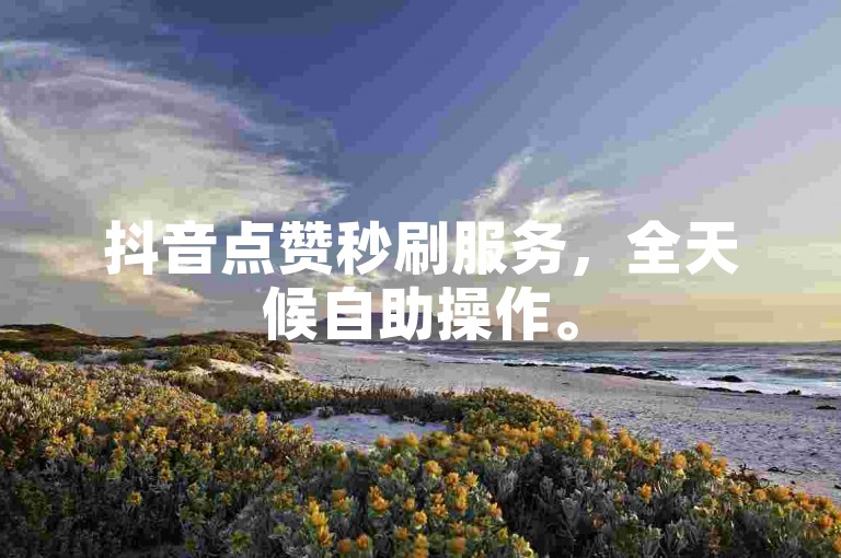 抖音点赞秒刷服务，全天候自助操作。