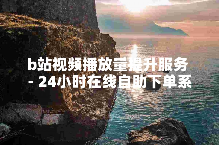 b站视频播放量提升服务 - 24小时在线自助下单系统。