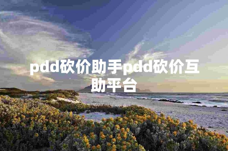 pdd砍价助手pdd砍价互助平台