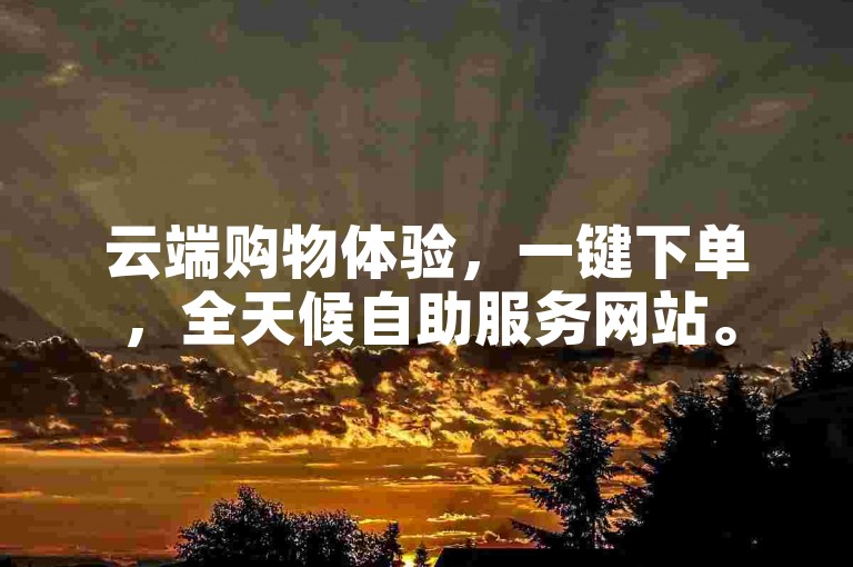 云端购物体验，一键下单，全天候自助服务网站。