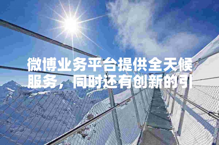 微博业务平台提供全天候服务，同时还有创新的引流软件供手机用户下载使用。
