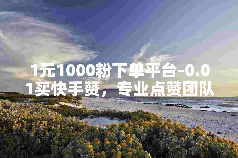 1元1000粉下单平台-0.01买快手赞，专业点赞团队全天候服务。