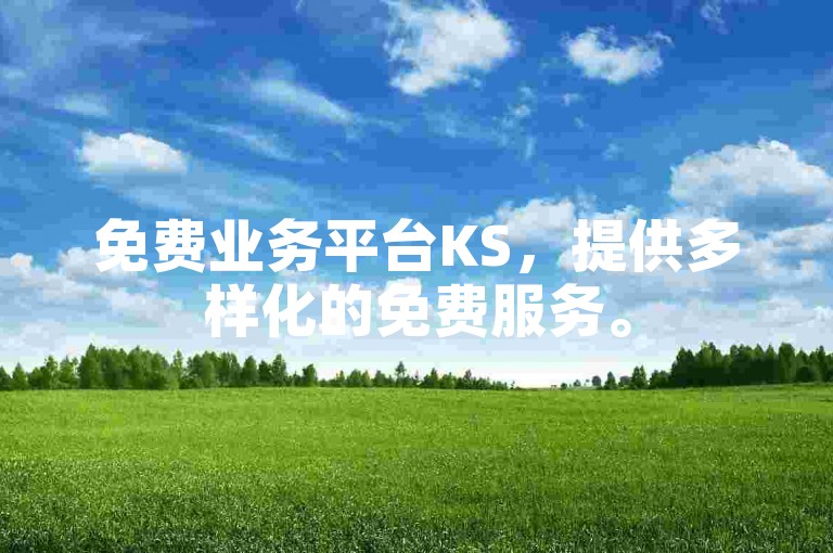 免费业务平台KS，提供多样化的免费服务。