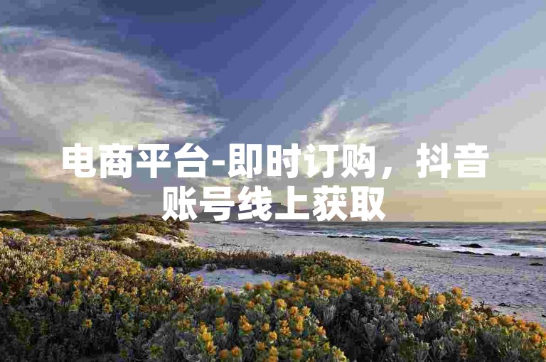 电商平台-即时订购，抖音账号线上获取