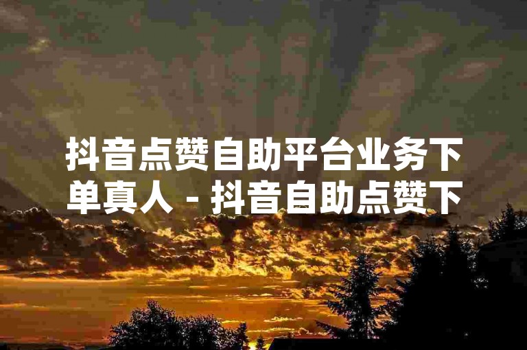 抖音点赞自助平台业务下单真人 - 抖音自助点赞下单平台app