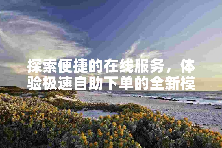 探索便捷的在线服务，体验极速自助下单的全新模式。