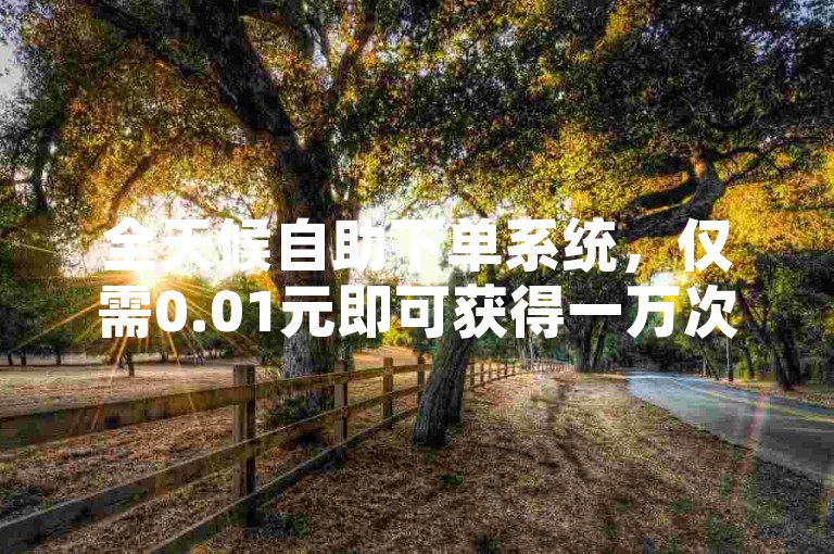 全天候自助下单系统，仅需0.01元即可获得一万次快手点赞。