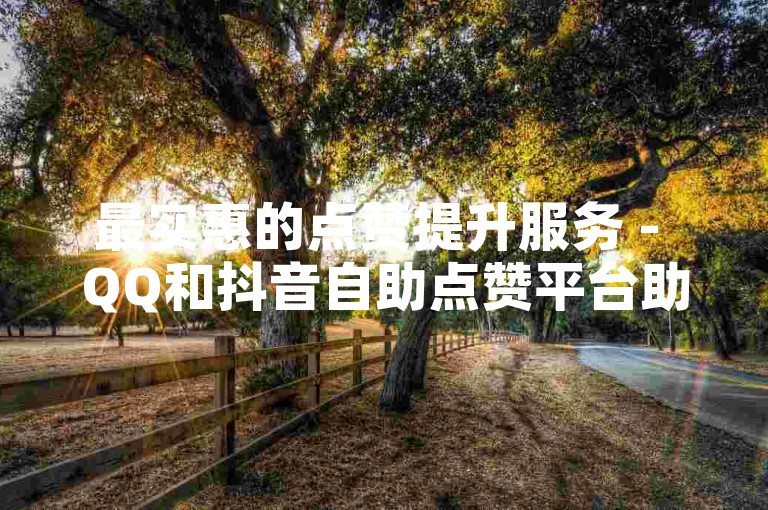 最实惠的点赞提升服务 - QQ和抖音自助点赞平台助力粉丝增长。