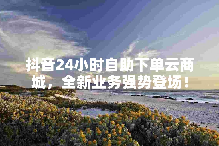 抖音24小时自助下单云商城，全新业务强势登场！