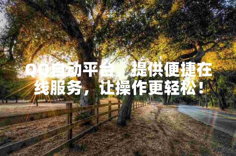 QQ自动平台，提供便捷在线服务，让操作更轻松！