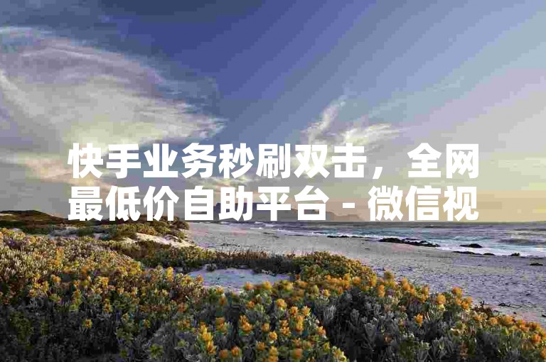 快手业务秒刷双击，全网最低价自助平台 - 微信视频号点赞秒到，专业服务随时在线。