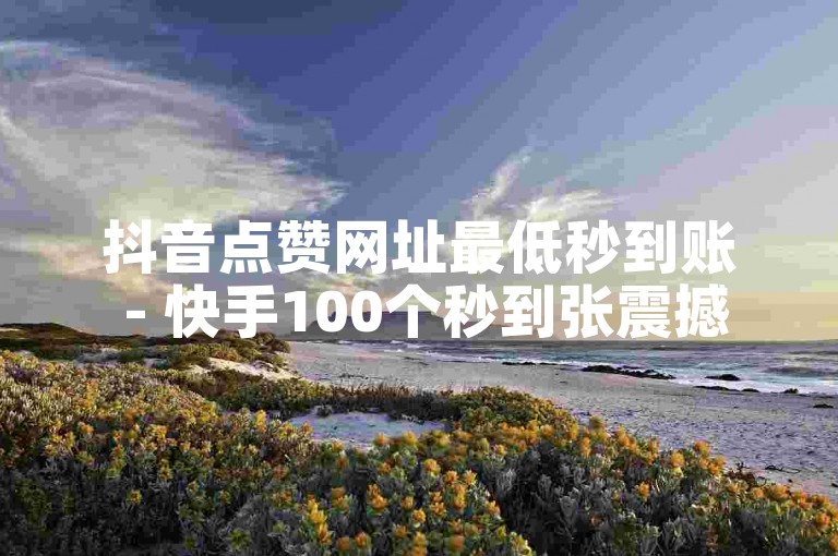 抖音点赞网址最低秒到账 - 快手100个秒到张震撼爆料