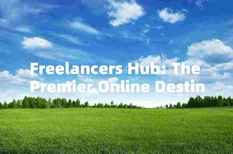 Freelancers Hub: The Premier Online Destination for Task-Based Work and Project Commissions.