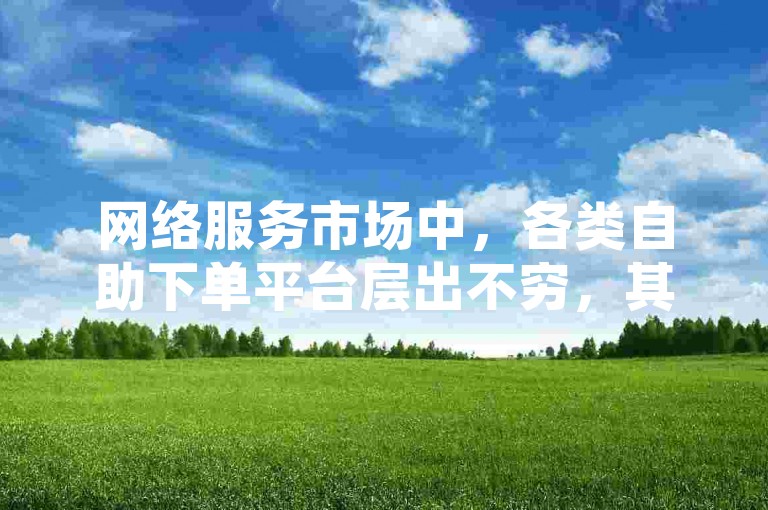 网络服务市场中，各类自助下单平台层出不穷，其中不乏针对视频分享网站提供增值服务的选项。